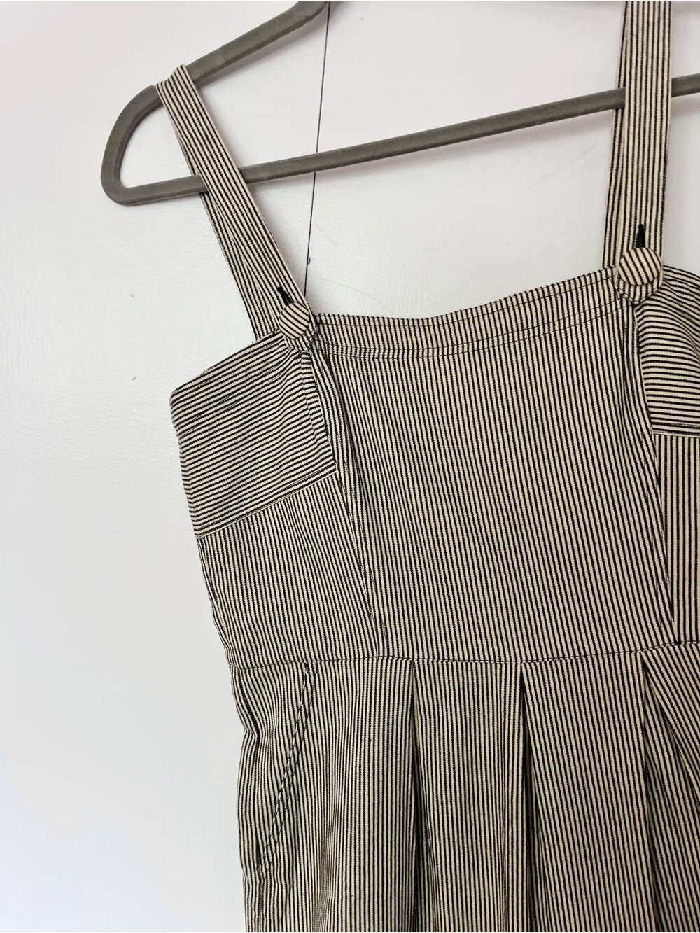 Anthropologie Railroad Stripe Pinafore Dress by lil Size 8 NWT